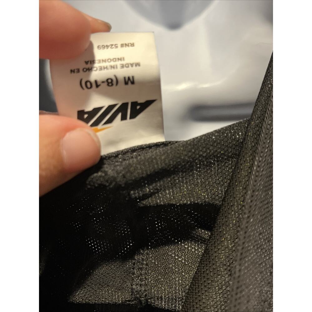 Avia Mesh Long Sleeve Black Pullover M 8‑10 Breathable Athletic Top NWT - Picture 6 of 6